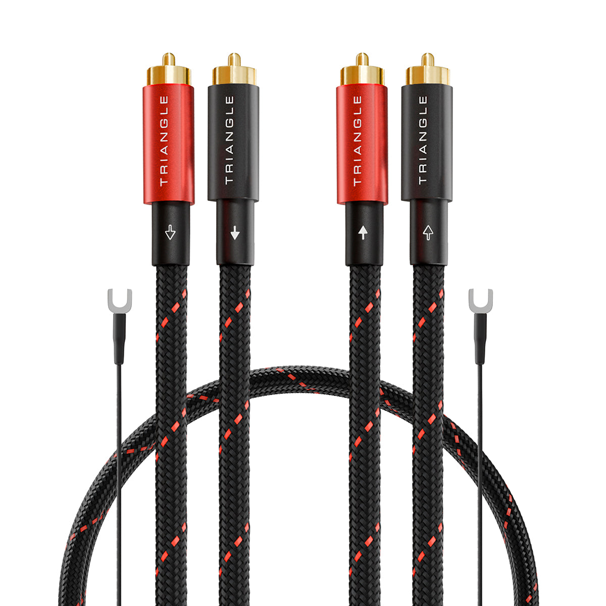 triangle cable RCA CD vinyle RED serie avec cable de masse phono pictures packshot details pour platine vinyle avec cable phono cable RCA stereo 01