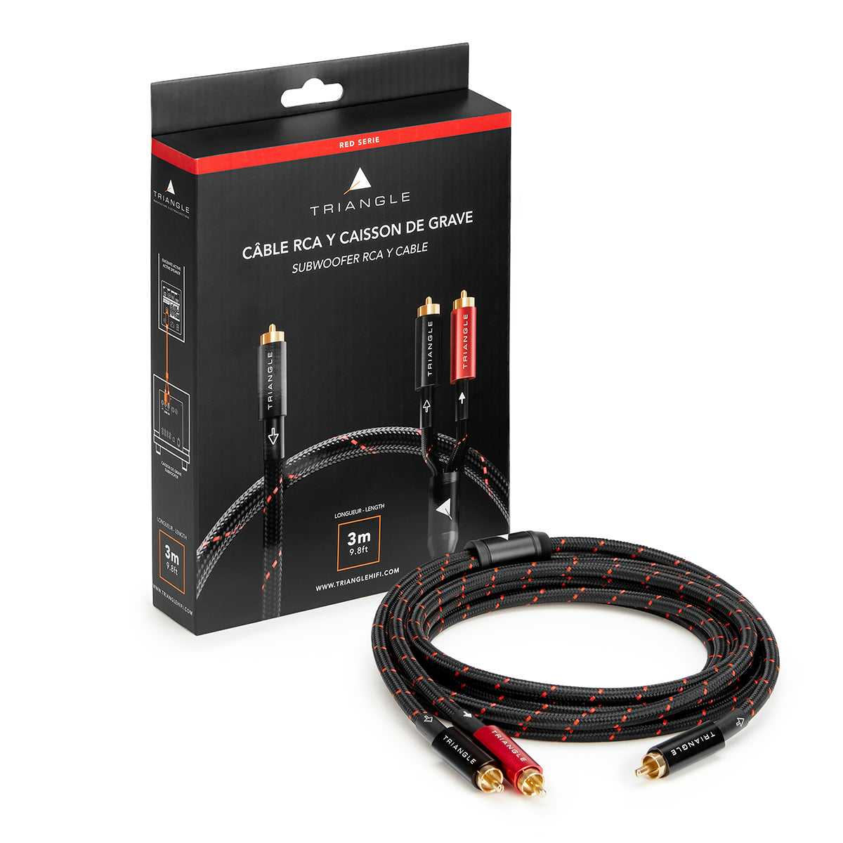 Serie RED - Cable RCA Y para subwoofer