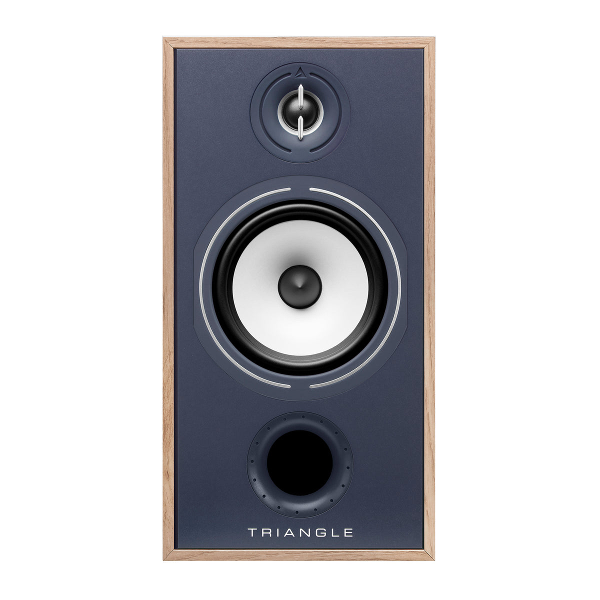 Triangle Hifi Enceintes Bibliothèque Borea BR04 Chene clair bleu pictures packshot face 
