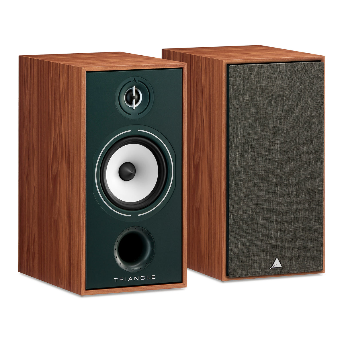 Triangle Hifi Enceintes Bibliothèque Borea BR04 Chene vert pictures packshot paire 
