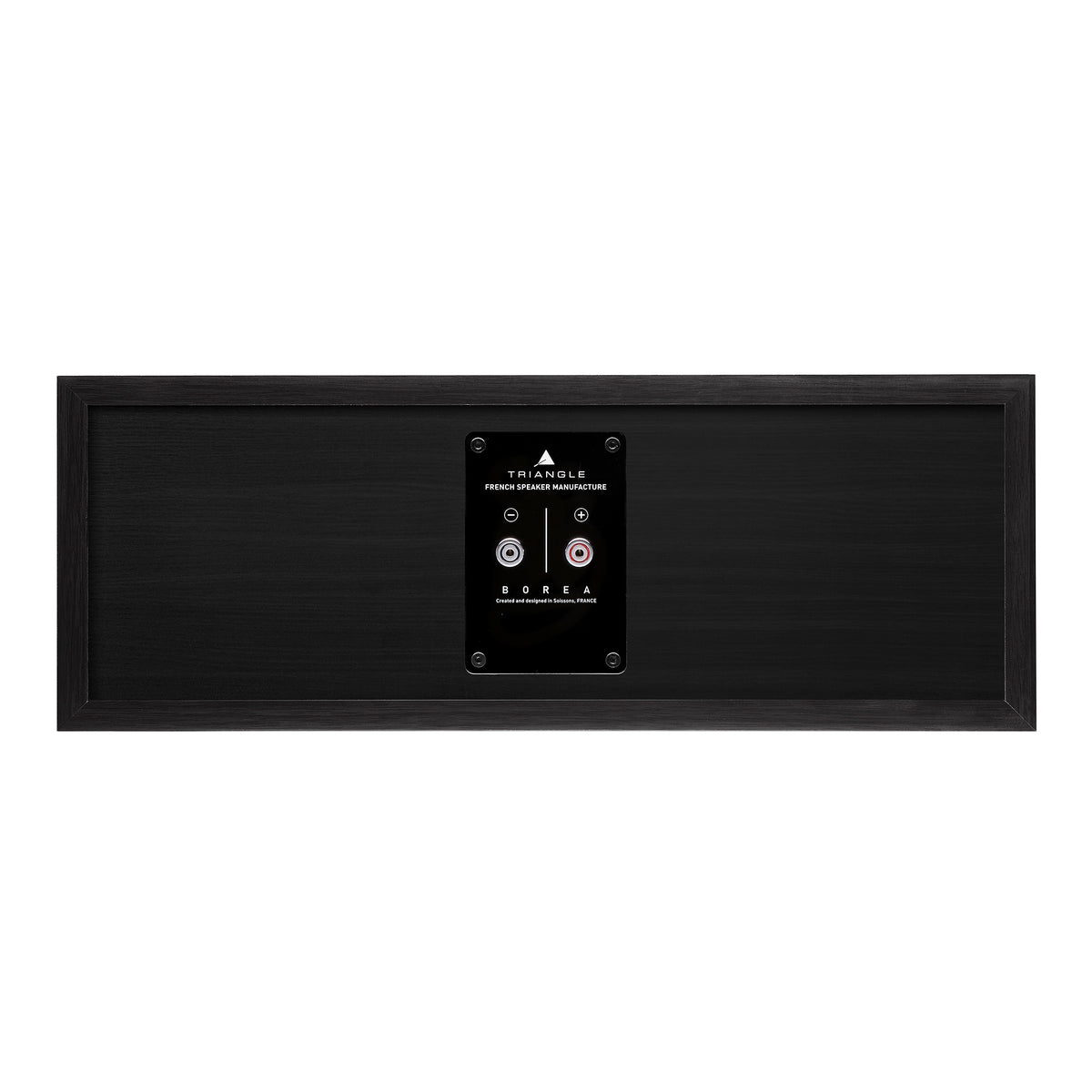 Triangle hifi enceinte centrale 16cm Borea BRC2 home cinema voie centrale 2 voies noir cendré dos packshot 